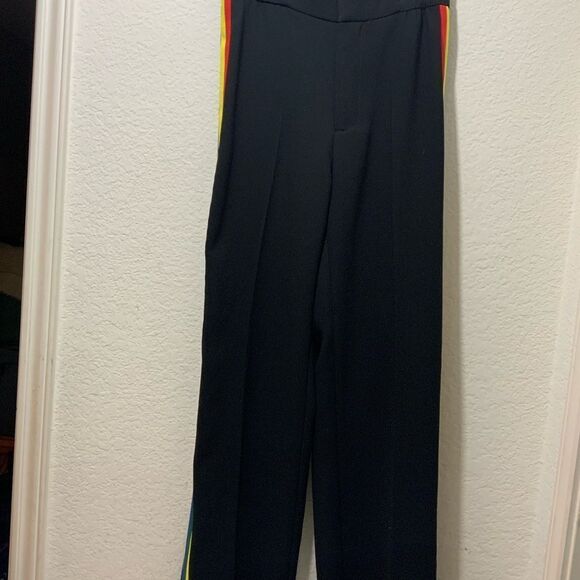 NWOT Zara Women’s Flowing Rainbow Rib Striped Elastic Waist Trousers Pride XS - Picture 6 of 11